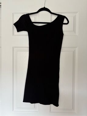 KENDALL + KYLIE Black Ribbed One-Shoulder Women’s Bodycon Dress